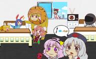 computer dino hakurei_reimu hospital ibaraki_kasen imperishable_night joutouguu_mayumi komeiji_satori legacy_of_lunatic_kingdom mayumadillo seiran subterranean_animism wild_and_horned_hermit wily_beast_and_weakest_creature yagokoro_eirin // 1789x1099 // 369.2KB