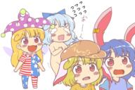 cirno clownpiece crying embodiment_of_scarlet_devil fairy full_bodied legacy_of_lunatic_kingdom naked nsfw ringo surprised untranslated wings wtf // 600x400 // 186.2KB