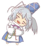 detailed eyes_closed forward_facing full_bodied happy mononobe_no_futo ten_desires wtf // 822x919 // 39.4KB