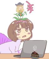 angry cake computer dino double_dealing_character flower hidden_star_in_four_seasons laptop matara_okina tsukumo_yatsuhashi // 900x1100 // 252.3KB