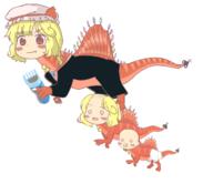 alternate_hairstyle bald bloomers crying dino embodiment_of_scarlet_devil flandre_scarlet mini_gyate pacifier sad wtf // 1300x1125 // 507.2KB