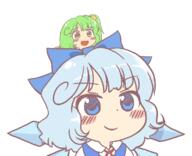 alternate_headwear cirno daiyousei embodiment_of_scarlet_devil tiny wings // 800x650 // 49.9KB