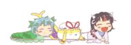 baby bug caterpillar double_dealing_character eternity_larva hidden_star_in_four_seasons keijin_seija perfect_cherry_blossom sukusuku_hakutaku whale wholesome yakumo_yukari // 1200x420 // 273.8KB