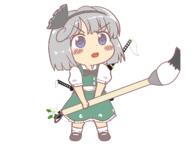 angry full_bodied katana konpaku_youmu paint_brush perfect_cherry_blossom sword // 1280x978 // 101.1KB