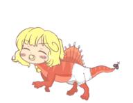 baby dino embodiment_of_scarlet_devil flandre_scarlet mini_gyate pacifier // 1300x1000 // 152.4KB