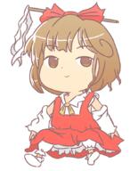 detailed embodiment_of_scarlet_devil full_bodied funny gohei hakurei_reimu meme sitting smug weapon // 701x869 // 39.0KB