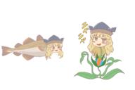 fish hidden_star_in_four_seasons hybrid matara_okina mini_gyate plant smug thinking untranslated // 1793x1196 // 499.7KB