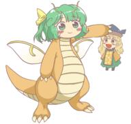 animated daiyousei dino dragonite embodiment_of_scarlet_devil fairy funny hidden_star_in_four_seasons matara_okina tagme violence wings // 1200x1138 // 603.5KB