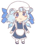 alternate_headwear alternate_outfit cirno embodiment_of_scarlet_devil fairy full_bodied gacha lost_word maid // 800x1000 // 35.5KB