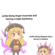 angry english full_bodied junko legacy_of_lunatic_kingdom meme peeking // 1920x1920 // 931.1KB