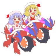 embodiment_of_scarlet_devil flandre_scarlet full_bodied koraidon pokemon remilia_scarlet sisters vehicle // 2000x2000 // 163.5KB