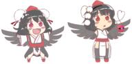 alternate_headwear alternate_outfit full_bodied hybrid ibaraki_kasen komeiji_satori mountain_of_faith phantasmagoria_of_flower_view shameimaru_aya subterranean_animism wild_and_horned_hermit wings // 2062x1004 // 163.3KB