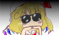 embodiment_of_scarlet_devil flandre_scarlet neon_genesis_evangelion sunglasses // 800x473 // 141.8KB