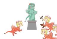 angry book embodiment_of_scarlet_devil flandre_scarlet pitchfork statue statue_of_liberty // 4428x3059 // 2.6MB