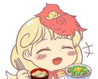 chicken chopsticks curry dumpling egg eyes_closed food happy niwatari_kutaka rice template utensils vegetable wily_beast_and_weakest_creature // 670x537 // 35.0KB