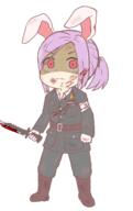 alternate_headwear full_bodied imperishable_night reisen_udongein_inaba scary weapon // 600x950 // 275.6KB