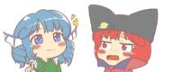 alternate_headwear double_dealing_character sekibanki wakasagihime // 1400x580 // 50.1KB