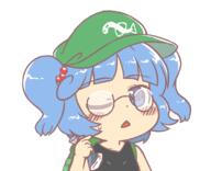 alternate_headwear flask frowning glasses kawashiro_nitori mountain_of_faith science tank_top winking // 800x650 // 24.4KB