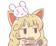 alternate_headwear bunny eating hidden_star_in_four_seasons matara_okina meme neko rabbit // 800x650 // 39.3KB