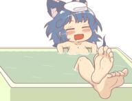antinomy_of_common_flowers bath bathing breasts drooling ears eyes_closed feet naked nsfw sweating towel yorigami_shion // 1408x1077 // 123.5KB