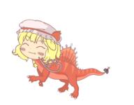 dino embodiment_of_scarlet_devil fang flandre_scarlet happy mini_gyate // 1644x1281 // 421.7KB