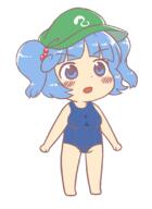 breasts full_bodied kawashiro_nitori mountain_of_faith swimsuit swimwear // 800x1100 // 33.1KB