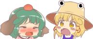 angry crying eyes_closed fang fangs injured kasodani_kyouko moriya_suwako mountain_of_faith sad ten_desires violence // 925x392 // 296.4KB