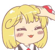 embodiment_of_scarlet_devil eyes_closed headpatting rumia wholesome // 550x500 // 15.6KB