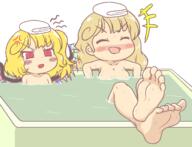 angry bathing breasts ears embodiment_of_scarlet_devil eyes_closed feet flandre_scarlet hidden_star_in_four_seasons matara_okina naked nsfw towel wtf // 1408x1077 // 117.1KB