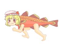 dino embodiment_of_scarlet_devil flandre_scarlet running wtf // 3392x2992 // 814.5KB