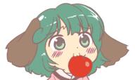 apple eating food fruit kasodani_kyouko ten_desires // 800x473 // 19.6KB