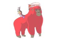 badass embodiment_of_scarlet_devil flandre_scarlet gorilla monkey // 1708x1119 // 249.2KB