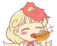 eating food hotdog niwatari_kutaka wily_beast_and_weakest_creature // 670x537 // 29.4KB