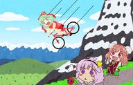 bicycle bike ibaraki_kasen irasutoya kagiyama_hina kasen-chan_thread komeiji_satori mountain_of_faith subterranean_animism vehicle wild_and_horned_hermit // 1540x986 // 382.8KB