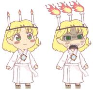 alternate_headwear angry comb ears fire full_bodied gacha lost_word mirror mizuhashi_parsee ominous sandals scary subterranean_animism wtf yukata // 1249x1211 // 115.5KB