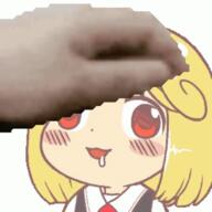 animated drooling embodiment_of_scarlet_devil headpatting rumia // 498x498 // 440.7KB