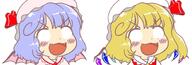 embodiment_of_scarlet_devil fangs flandre_scarlet remilia_scarlet wtf // 1400x473 // 183.6KB