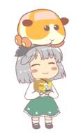 eyes_closed full_bodied guinea_pig happy konpaku_youmu meme molecar perfect_cherry_blossom potato_(pui_pui_molecar) rodent untranslated // 848x1364 // 100.2KB