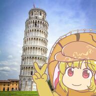 dino italy leaning_tower_of_pisa legacy_of_lunatic_kingdom peace_symbol real_life ringo // 1500x1500 // 2.1MB