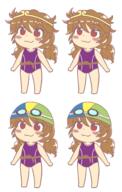alternate_headwear alternate_outfit full_bodied goggles son_biten swimcap swimsuit tail unfinished_dream_of_all_living_ghost // 1245x1953 // 161.9KB