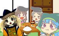 food haniyasushin_keiki hidden_star_in_four_seasons matara_okina nishida_satono teireida_mai wily_beast_and_weakest_creature // 630x390 // 210.3KB