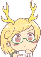alternate_headwear ears english fact funny glasses horns kicchou_yachie pointing sign wily_beast_and_weakest_creature // 486x666 // 30.1KB