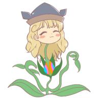 ears eyes_closed happy hidden_star_in_four_seasons matara_okina plant wholesome // 1300x1300 // 55.5KB