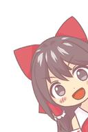 blushing hakurei_reimu happy peeking tagme // 450x675 // 15.9KB