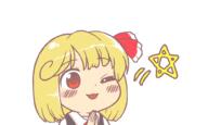 embodiment_of_scarlet_devil praying rumia winking // 1000x600 // 24.3KB