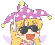 badass clownpiece ears fairy legacy_of_lunatic_kingdom sunglasses sweating wings // 400x325 // 80.8KB