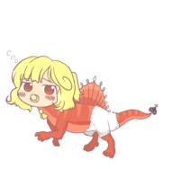 bloomers dino embodiment_of_scarlet_devil flandre_scarlet frowning mini_gyate pacifier // 1878x1836 // 487.2KB