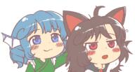 blushing double_dealing_character imaizumi_kagerou wakasagihime // 1100x590 // 48.7KB