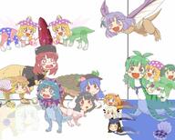 clownpiece dino fairy hecatia_lapislazuli hinanawi_tenshi imperishable_night inaba_tewi kasodani_kyouko kochiya_sanae legacy_of_lunatic_kingdom mountain_of_faith ringo scarlet_weather_rhapsody tatara_kogasa ten_desires undefined_fantastic_object wings // 1024x819 // 98.9KB