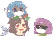 alternate_headwear angry breasts crying double_dealing_character imaizumi_kagerou mask sunglasses wakasagihime wtf // 1400x920 // 89.9KB